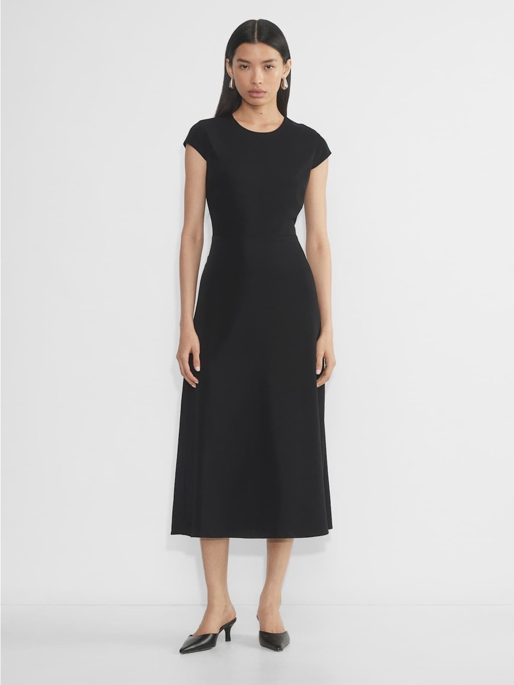 Aritzia Forest Green Cap Sleeve Midi Dress